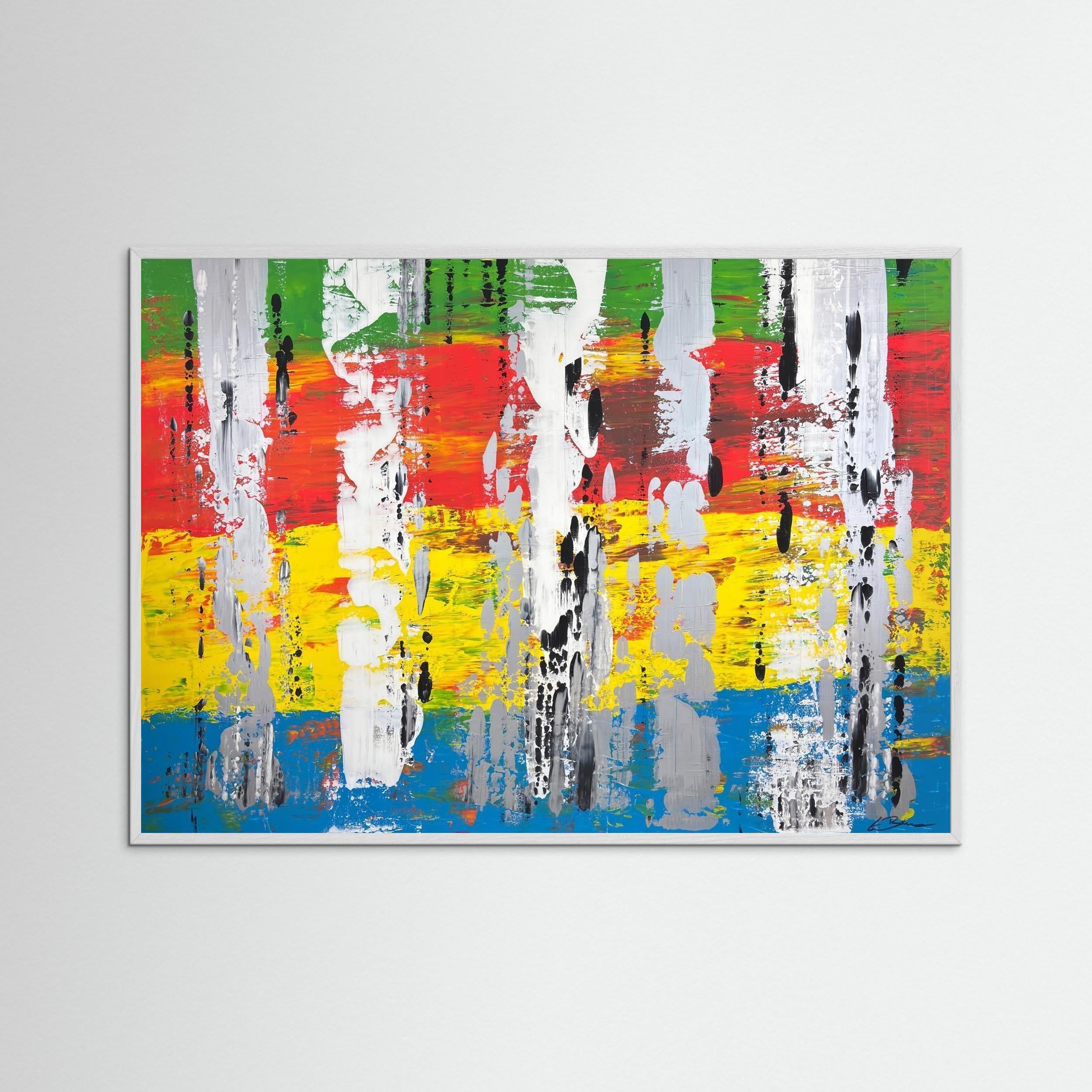 Kunstwerk "The Twining II" - Poster-Druck im Holz-Rahmen