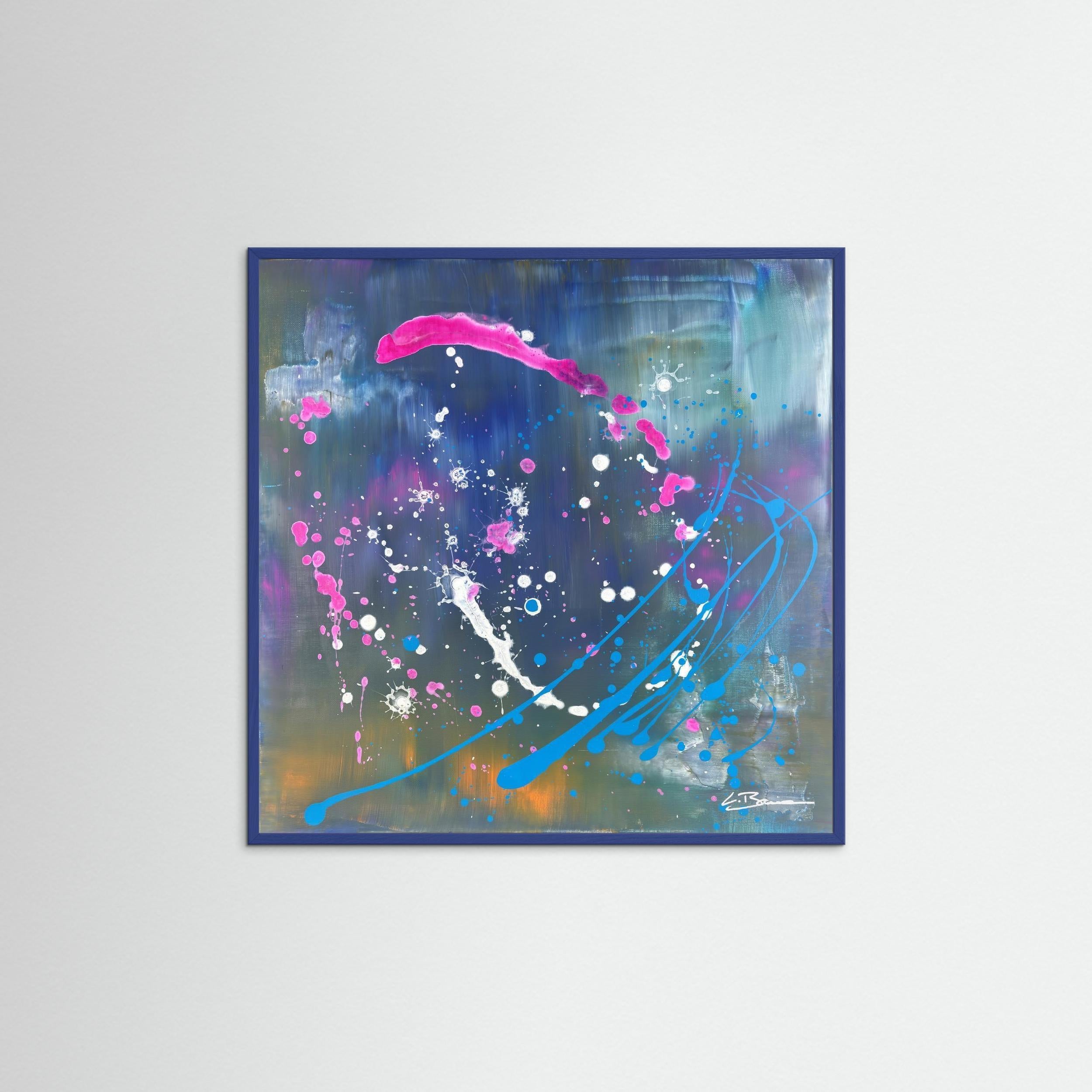 Kunstwerk "Innerer Kosmos" - Poster-Druck im Holz-Rahmen