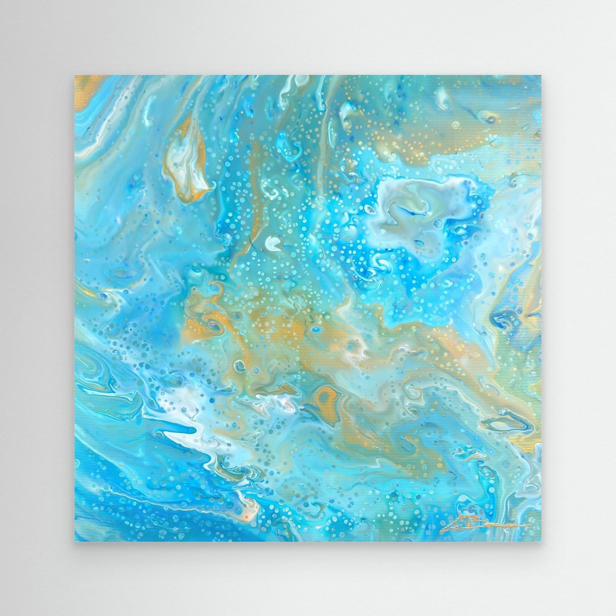 Kunstwerk "Karibik IV" - Premium Leinwand-Druck, limitiert auf 10 Stück