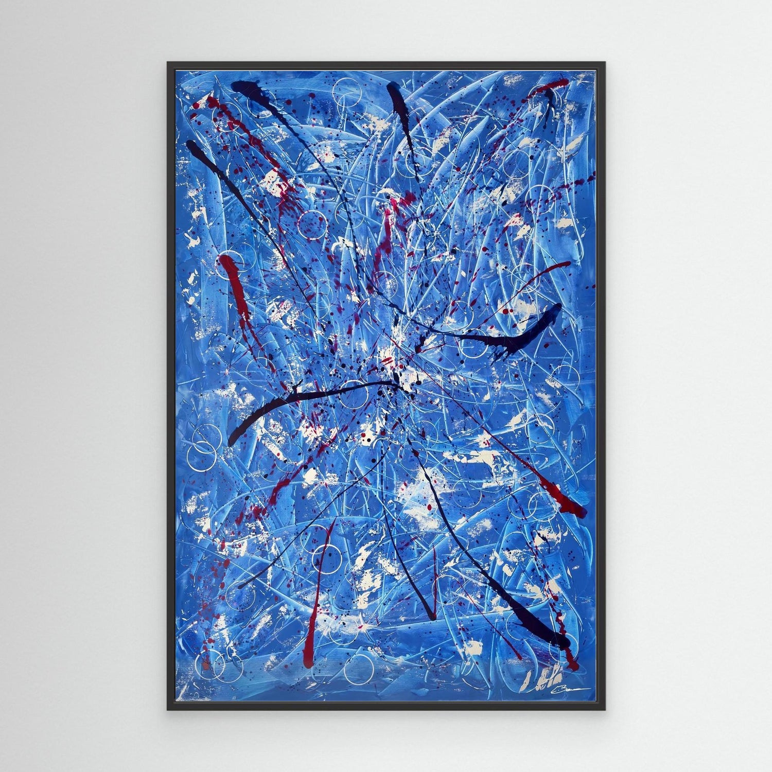 Kunstwerk &quot;Tanz der Galaxien&quot; - Premium Leinwand-Druck, limitiert auf 10 Stück