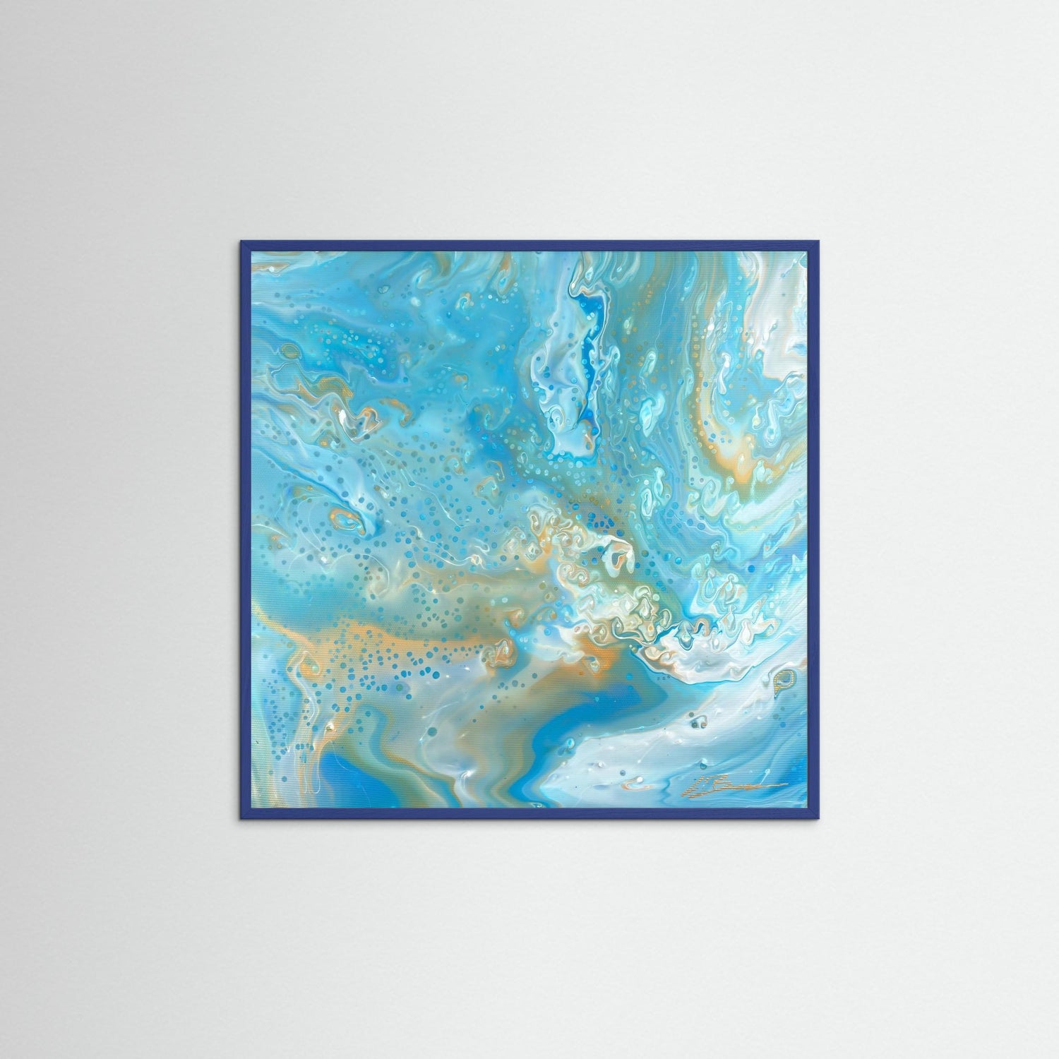 Kunstwerk &quot;Karibik III&quot; - Poster-Druck im Holz-Rahmen