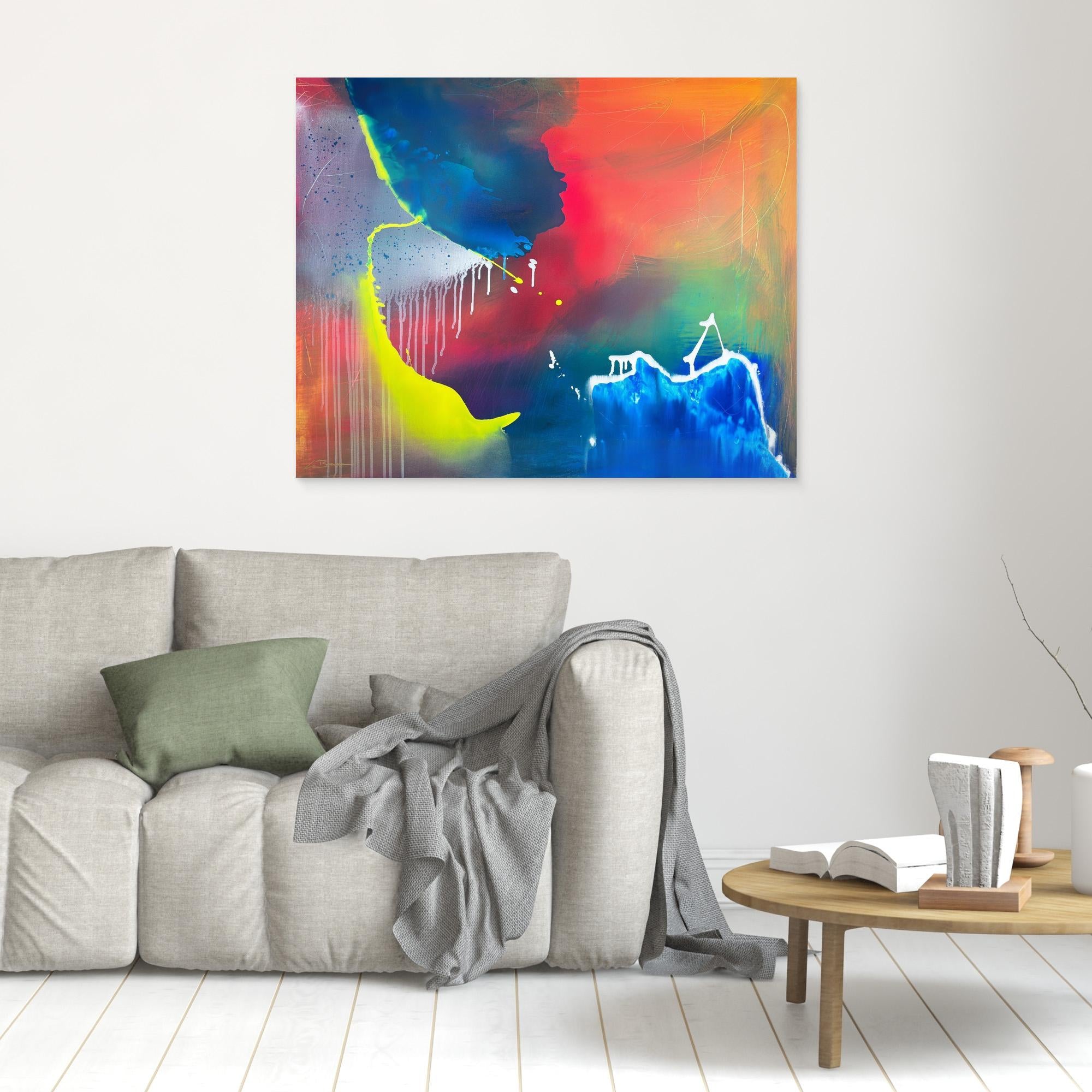 Kunstwerk &quot;The Ozean&quot; - Premium Leinwand-Druck, limitiert auf 10 Stück