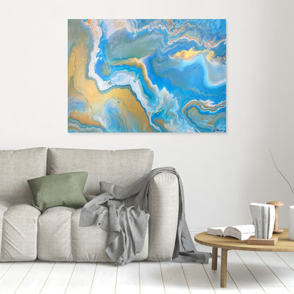 Kunstwerk &quot;Karibik I&quot; - Premium Leinwand-Druck, limitiert auf 10 Stück