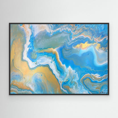 Kunstwerk &quot;Karibik I&quot; - Premium Leinwand-Druck, limitiert auf 10 Stück