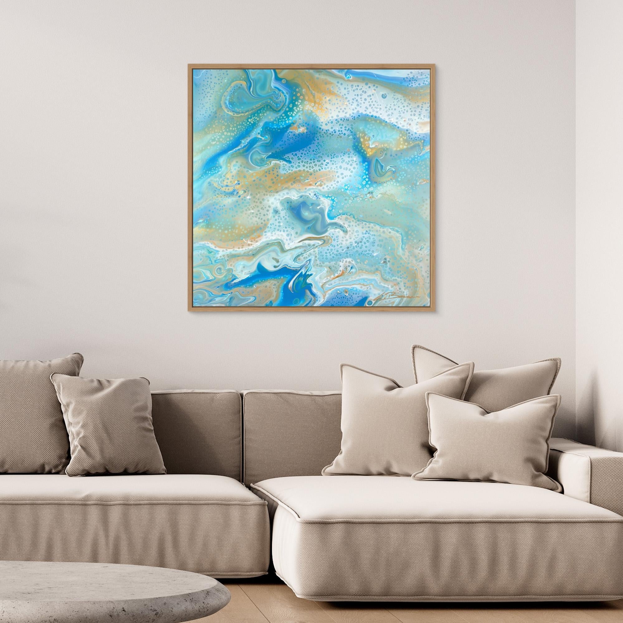 Kunstwerk &quot;Karibik II&quot; - Premium Leinwand-Druck, limitiert auf 10 Stück