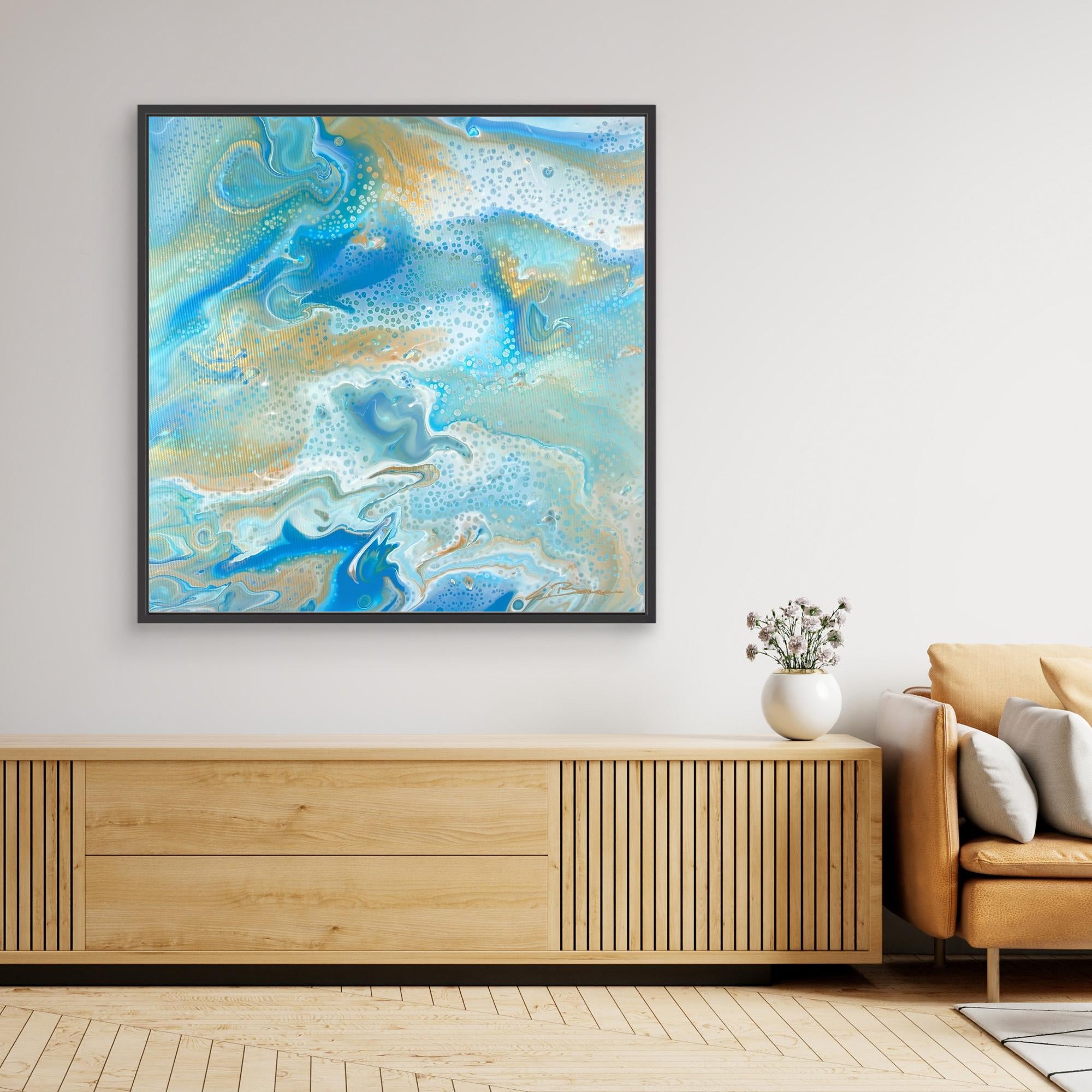 Kunstwerk &quot;Karibik II&quot; - Premium Leinwand-Druck, limitiert auf 10 Stück