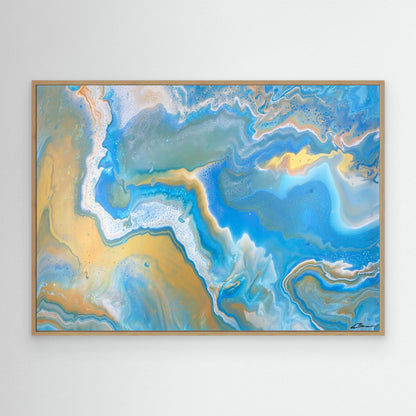 Kunstwerk &quot;Karibik I&quot; - Premium Leinwand-Druck, limitiert auf 10 Stück