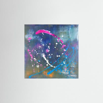 Kunstwerk &quot;Innerer Kosmos&quot; - Poster-Druck im Holz-Rahmen