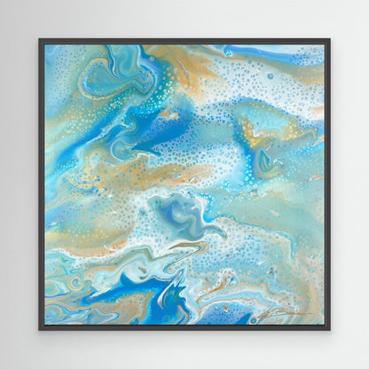 Kunstwerk &quot;Karibik II&quot; - Premium Leinwand-Druck, limitiert auf 10 Stück