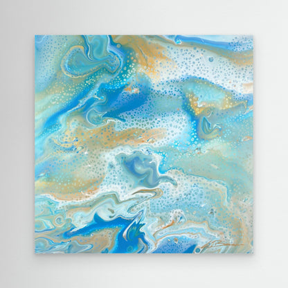 Kunstwerk &quot;Karibik II&quot; - Premium Leinwand-Druck, limitiert auf 10 Stück