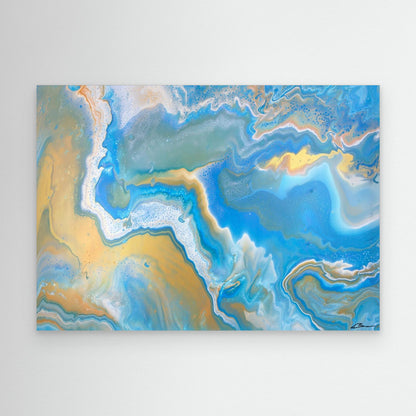 Kunstwerk &quot;Karibik I&quot; - Premium Leinwand-Druck, limitiert auf 10 Stück