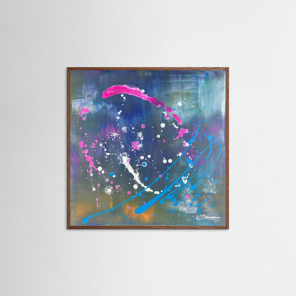 Kunstwerk &quot;Innerer Kosmos&quot; - Poster-Druck im Holz-Rahmen