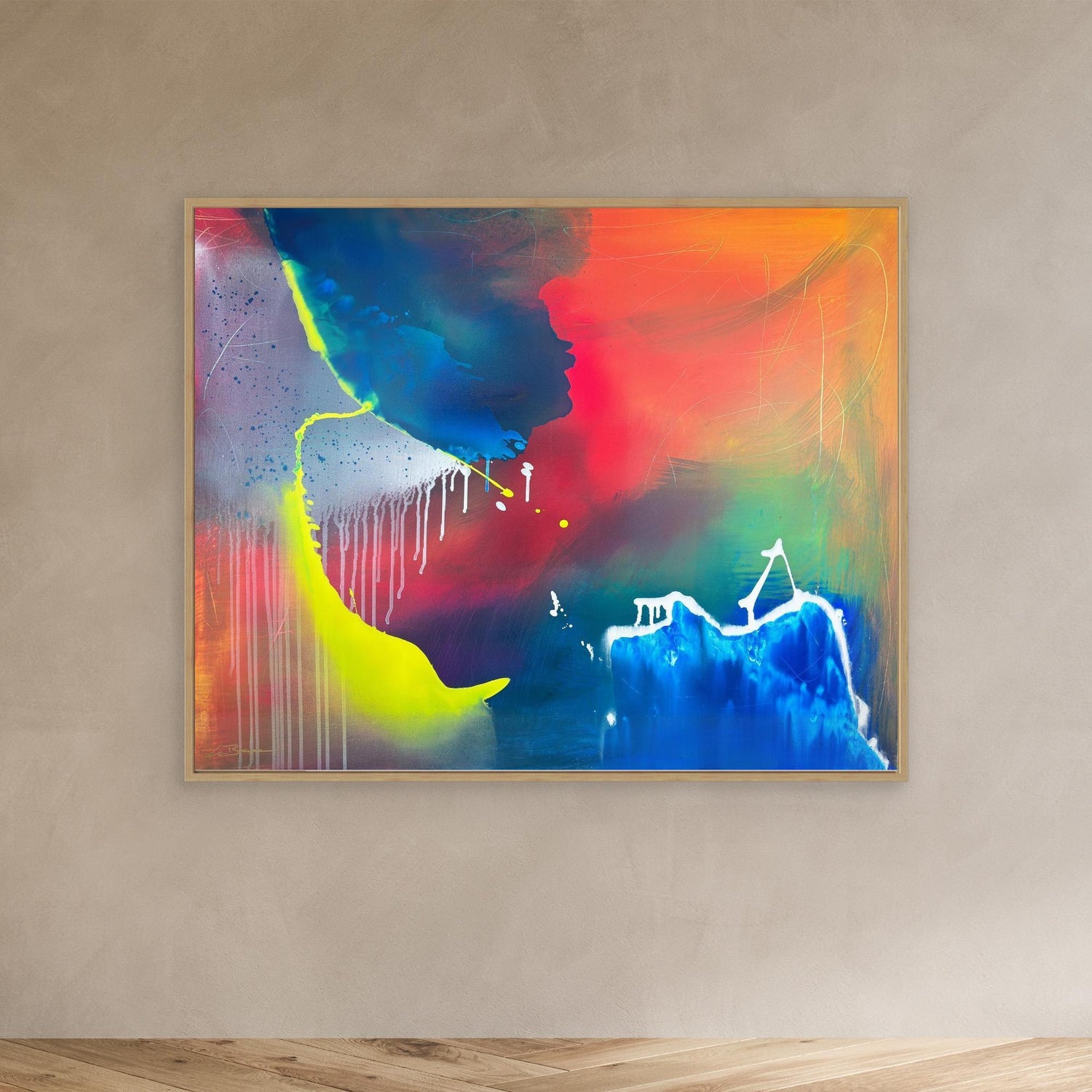 Kunstwerk &quot;The Ozean&quot; - Premium Leinwand-Druck, limitiert auf 10 Stück