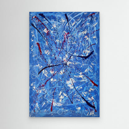 Kunstwerk &quot;Tanz der Galaxien&quot; - Premium Leinwand-Druck, limitiert auf 10 Stück